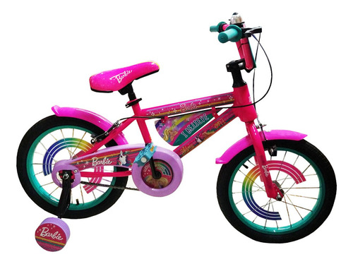 Bicicleta Aire Infantil Para Niña Barbie R16 Color Rosa