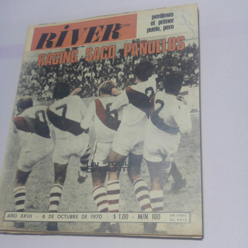 Revista River 1348 River Plate 1 Racing Club 1  Bacigaluppi