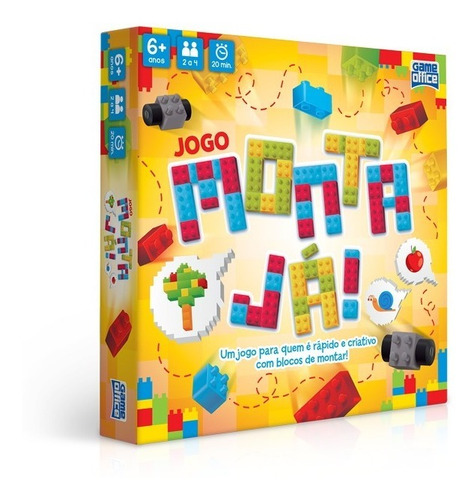 Jogo Blocos Montar Monta Já Tabuleiro Brinquedo Infantil Nf