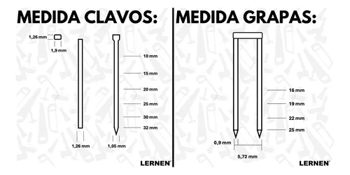 Pistola De Clavos Y Grapas Inalambrica Con 2 Baterías