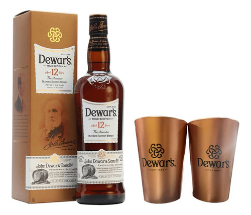 Copo De Acrílico Personalizado Dewars Whisky 350ml Kit C/ 2