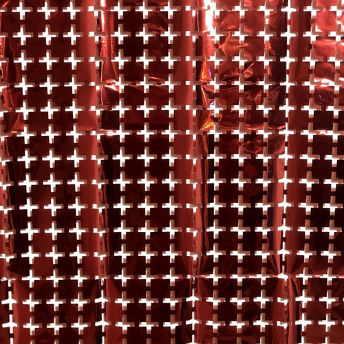Cortina Metalizada Panel Espejos (3x3cm) 2x1mts Decoración