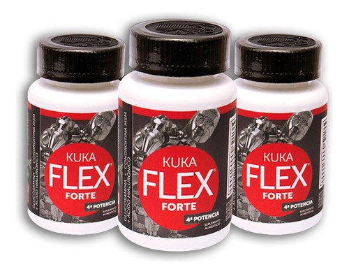 Kuka Flex Forte 100% Original. Kit Con 3 Frascos De 30 Table
