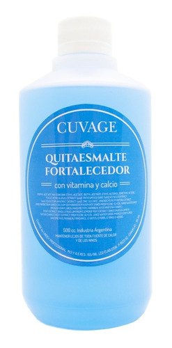 Cuvage Quitaesmalte Fortalecedor Uñas Manicuria Calcio 500ml