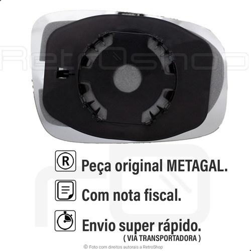 Vidro Espelho Retrovisor Uno 12 13 14 15 16 Esquerdo Orig