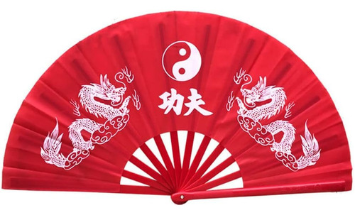 Abanico X2 Tela Pvc Estampada Surtidos Kung Fu Tai Chi