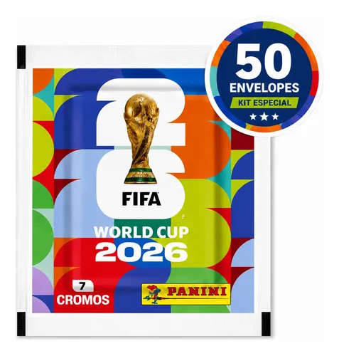 Kit com 350 figurinhas Panini da Copa do Mundo 2026
