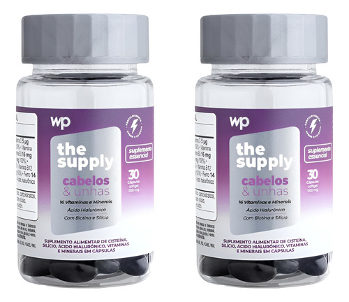 Kit Cabelos E Unhas Wpink (2 Potes) 60 Cápsulas Total