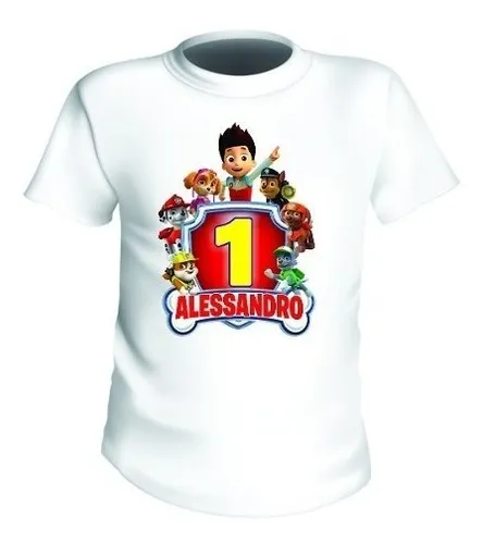 Playeras Personalizada Paw Patrol Cumpleaños Familia