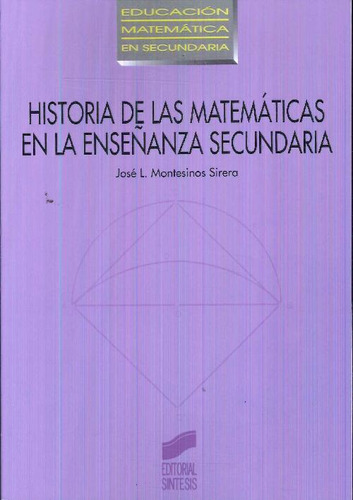 Libro Historia De La Matemáticas En La Enseñanza Secundaria