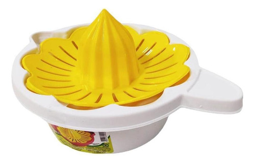 Exprimidor manual de frutas de plástico amarillo de 350 ml