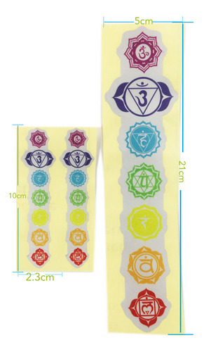 Stickers Reflejantes Para Auto O Camioneta 7 Chakras 3pz