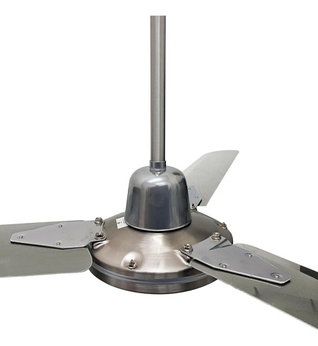 6pz Ventilador Techo 5 Vel 3 Aspas 56 Satin Cromado Benelux 1.43 M 60 Hz Plateado Plateado Metal 3