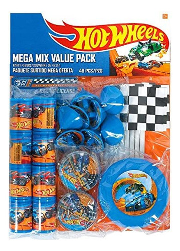 Amscan , Hot Wheels Wild Racer Party Favors Mega Mix Value .