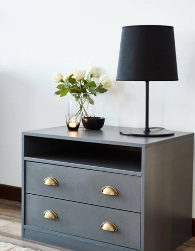Imagen 8 de 8 de Lampara Velador Y Mesa Negro 48 Cms Alto Mod Milan N Mf