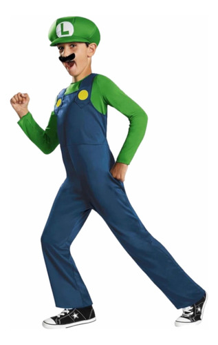 Disfraz Luigi Súper Mario Bros Talla S Marca Disguise Unisex