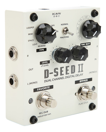 Efecto Looper Estéreo Multi Pedal 2 Canales Retardo Digital