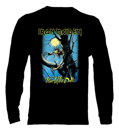 Polera Manga Larga Iron Maiden - Ver 01 - Fear Of The Dark