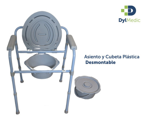 Silla Cómodo Aumento Para Wc Baño Plegable Portatil 3 En 1