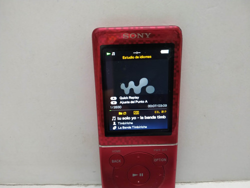 Sony Walkman Nwz-e474 8gb Reproductor Multimedia Rojo (Usado)