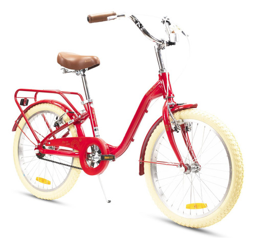 Bicicleta R 20 Infantil Para Niña Bellissima Retro Vintage R Color Rojo Tamaño del cuadro S