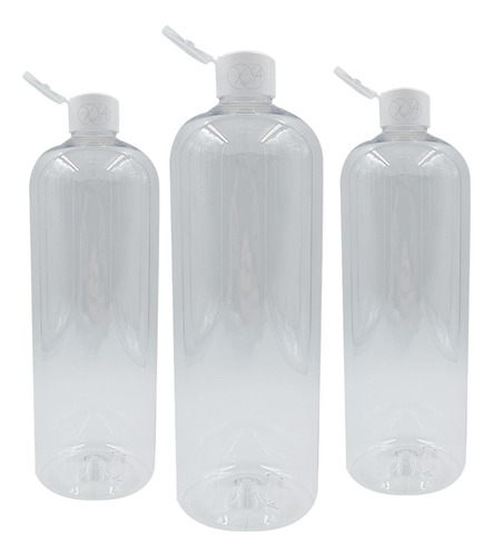 Botellas De Plastico 1 Litro Lt Vacias Con Tapa Flip Top X10