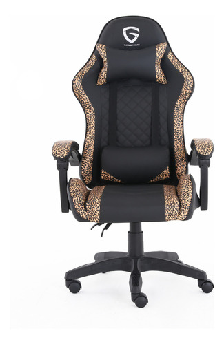 Silla Sillón Gamer Ergonómica Reclinable Pc Escritorio Edición Limitada Animal Print Leopardo Exclusiva The Game House Asiento Espuma Alta Densidad 120kg Material Cuero Sintético
