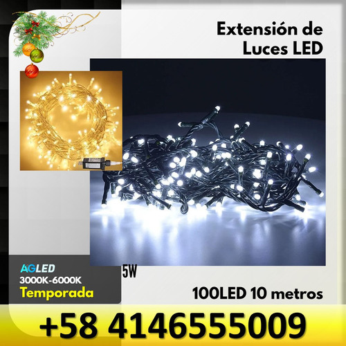 Luces Led 5w 6000k 100leds 10mt