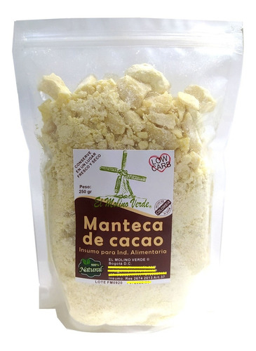 Manteca De Cacao Pura 250gr - g a $108