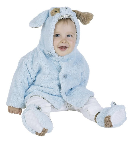 Abrigo Con Capucha Bearington Baby Waggles Blue Puppy (12-24