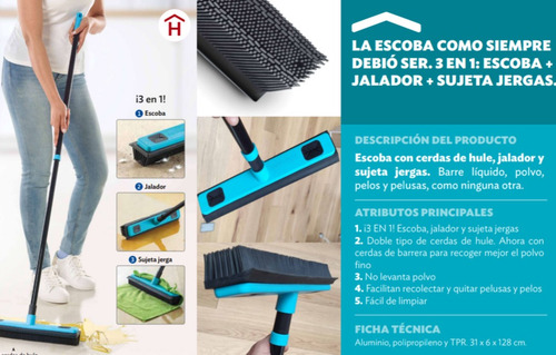 Escoba Pro 2.0 Betterware 3 En 1 Escoba Jalador Sujetajerga