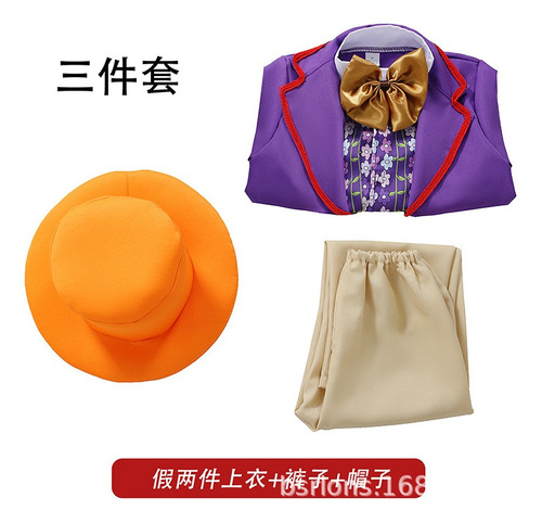 Disfraz De Cosplay De Willy Wonka Para Niños De Charlie Choc