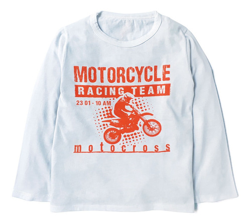 Remera Nene Manga Larga Moto