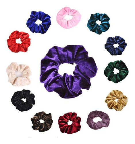 Terciopelo Cabello Scrunchie Damas Cabello Anillo Moda Elega