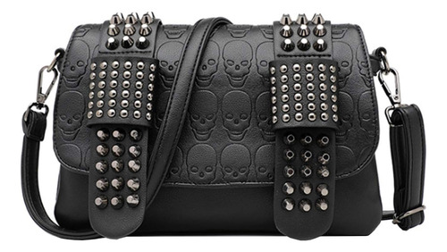 Rainbosee Bolso Con Asa Superior Para Hombro Con Calavera Pu