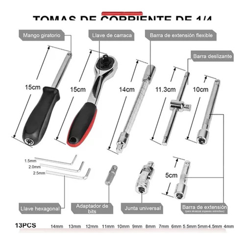 L Herramienta Para Dados Llave Trinquete De 46 Pc Com Caja