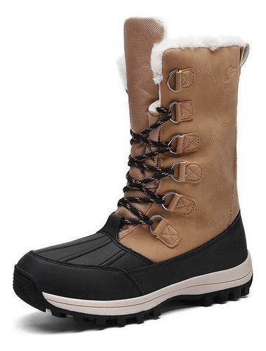 Botas De Nieve Cálidas De Piel De Felpa Para Hombre De Invie