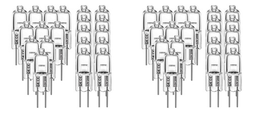 60 Bombillas Halógenas G4, 20 W, 12 V, 2 Pines Cl