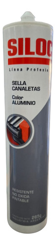 Sella Canaletas Color Aluminio Siloc Pintable X 265gr