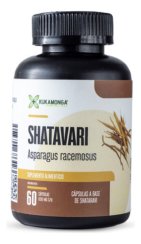 Adaptógeno | Shatavari 60 Capsulas | Kukamonga Sin Sabor