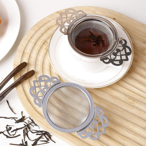 Filete De Té De Malla De Malla Tefter Metal Práctico Plata
