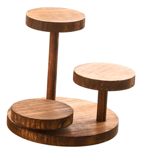 D Soporte De Madera For Tartas, Redondo, For Cupcakes, 18 X