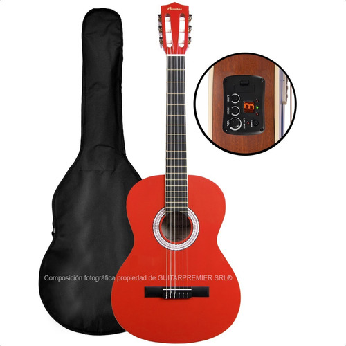 Guitarra Electroacustica Criolla Bamboo Con Tensor + Funda