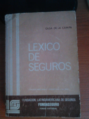 Libro Lexico De Seguros 