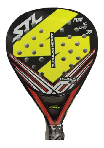 Paleta De Padel Steel Custom Black Air Foam 38mm Envio Grati