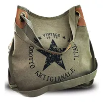 Comprar Cartera Bandolera Bolso Urbano Grande Universidad Maestra Acabado De Los Herrajes Níquel Color Verde Musgo Correa De Hombro Verde Musgo Diseño De La Tela Liso