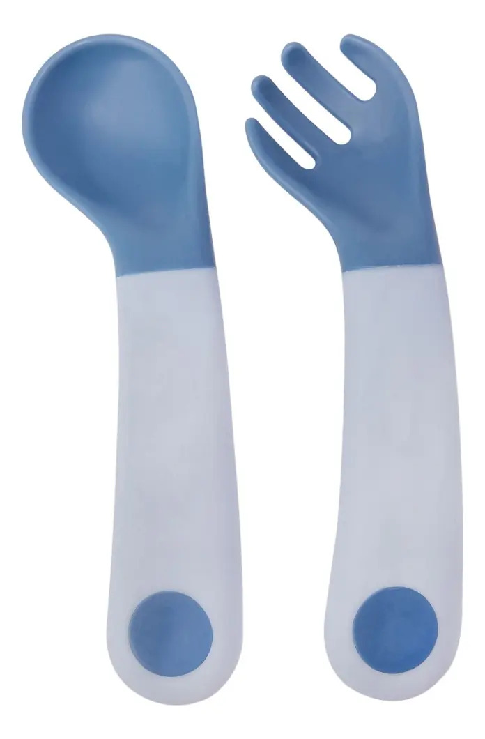 Kit Talheres De Treinamento Azul, Buba