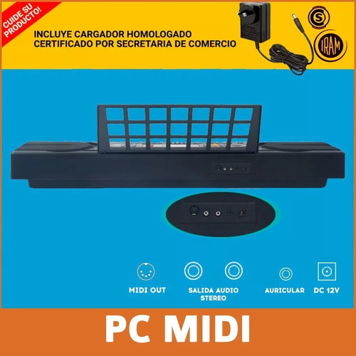 Imagen 6 de 10 de Organo Teclado Musical Mk902 61 Teclas Sensitivo Promo