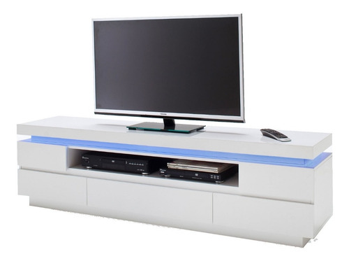 Imagen 8 de 9 de Muebles Para Tv Luz Led En Madera Lacada Ref Ocean