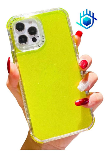 Imagen 2 de 10 de Funda Para iPhone 360 Brillos+mica Protector Reforzada Mujer
